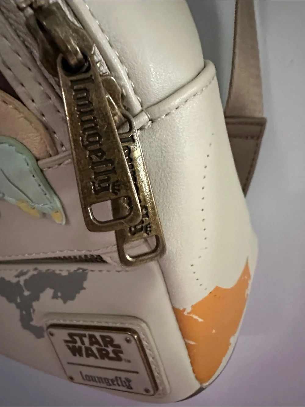 Loungefly Star Wars Grogu Kids Backpack - Cream, Brown & Mint